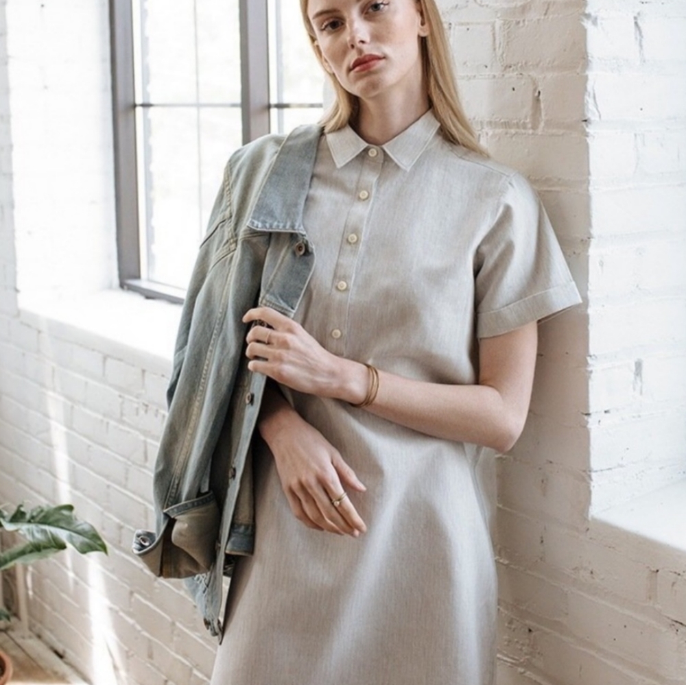 Tradlands Solana Shirt Dress Jessica Gray Small